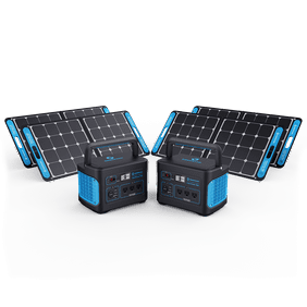 Generark Solar Generator for Homes: 2 Battery Backup Power Stations and 4 Solar Panels