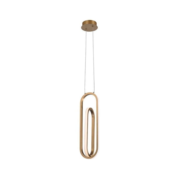37038-021 Eurofase Lighting Demark - 6.75 Inch 28W 1 LED Pendant-Satin Gold Finish