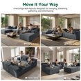 thumbnail image 3 of BEHOST 140" Oversized Modular Sectional Sofa for Living Room, U Shaped Couch with Chaise, Dark Gray, 3 of 9