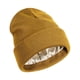 thumbnail image 5 of Gorro de punto con forro de satén para mujer, protege el cabello, suave y unisex. Amarillo, 5 of 9