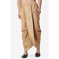 thumbnail image 4 of Royal Kurta Jacquard Silk Printed Firozi Kurta Bronze Dhoti Set for Men, 4 of 7