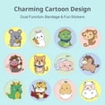 thumbnail image 3 of Kids Cartoon Animal Print Mini Round Bandages, Assorted Fun Adhesive Band-Aids for Children, Waterproof Small Wound Protection, Bulk Pack 100 Count, 3 of 8