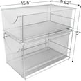 thumbnail image 2 of Sorbus 2-Tier Mesh Drawer Organizer with Pull Out Drawers, Silver, 2 of 6