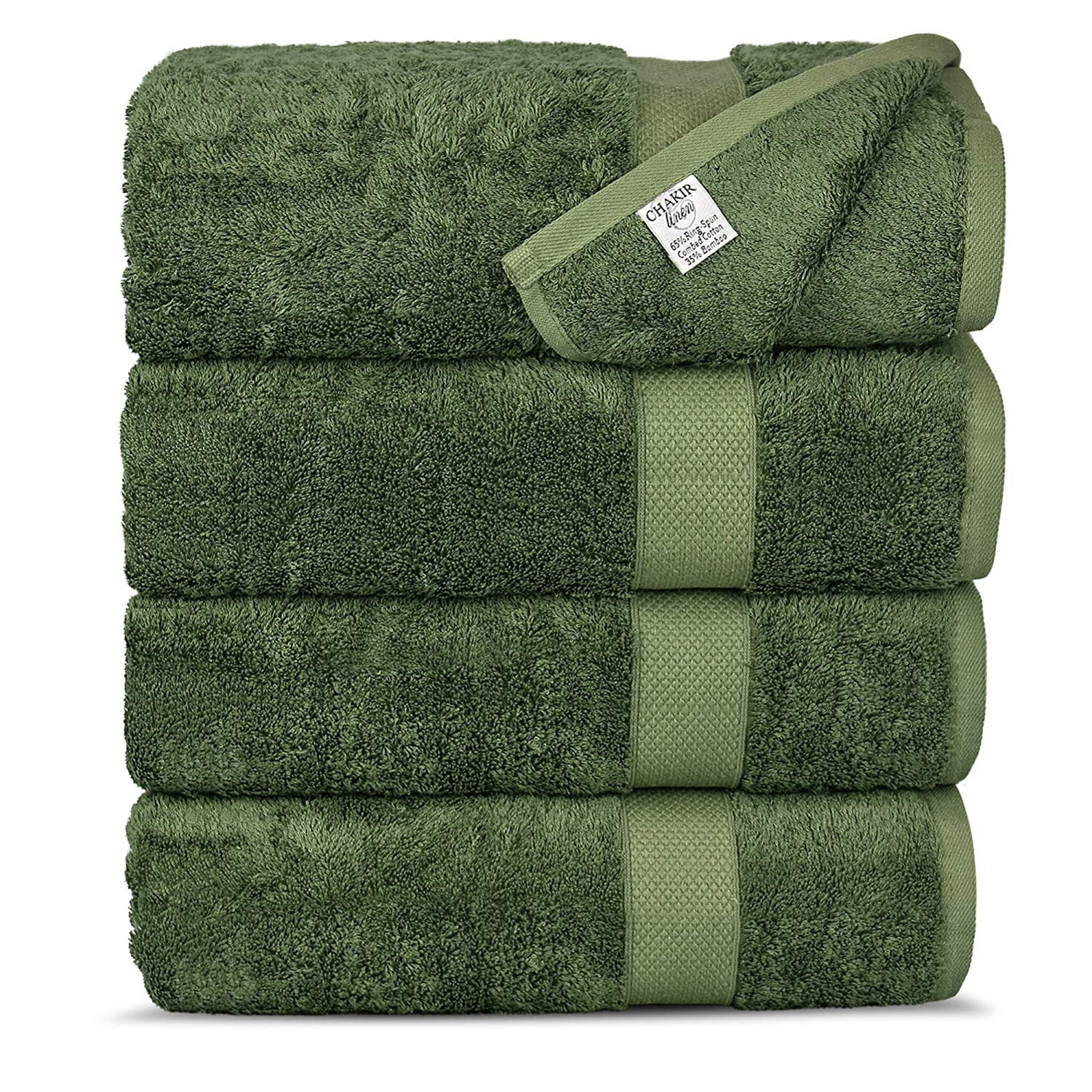 Soft Bamboo Towels Luxury Turkish Towels Absorbent & EcoFriendly Towels (4 Sets)