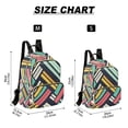 thumbnail image 2 of FORMRS Mini Backpack Purse for Women Travel Daypack Casual Shoulder Bag, Red Geometric, 2 of 7