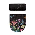 thumbnail image 2 of HELLHERO Starry Sky Flowers Toilet Seat Covers, Machine Washable Polyester Fabric Toilet Lid Covers Set, 17"x21", 2 of 8