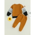 thumbnail image 4 of xiaxaixu Baby Boys Pants Set, Long Sleeve Crew Neck Contrast Color Sweatshirt with Elastic Waist Sweatpants Infant Clothes, 4 of 8