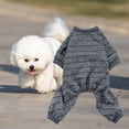 thumbnail image 5 of High Collar Dog Pajamas - Striped Sleeping Wear Pet Jumpsuit - Comfortable Four-Legged Clothes for Indoor, 5 of 8