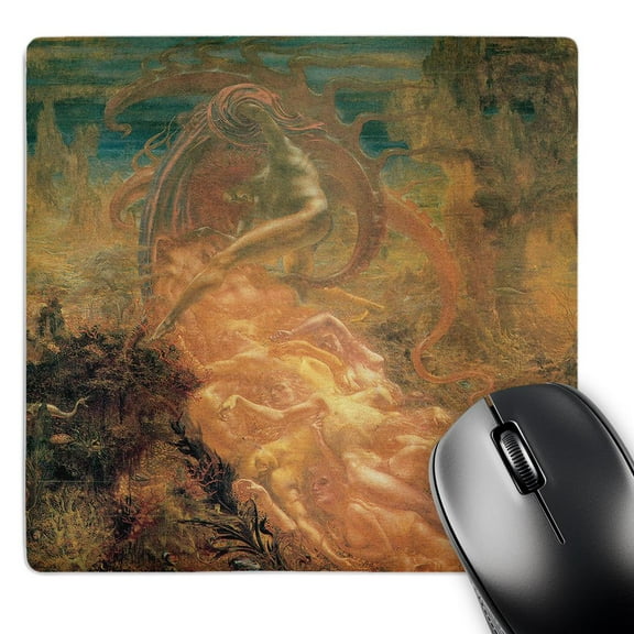 3dRose, Satans Treasures by Jean Delville, MousePad