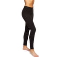 thumbnail image 2 of Felina | Sueded Athleisure Performance Legging w/ Slimming Waist 4-Pack (Black, Large), 2 of 2