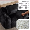 thumbnail image 4 of Leumius 2 Seater Boneless Sofa,Giant Bean Bag Sofa Couch with Pillows, Oversized Chaise Lounge Chair for Living Room Bedroom,No Assembly,Black, 4 of 11