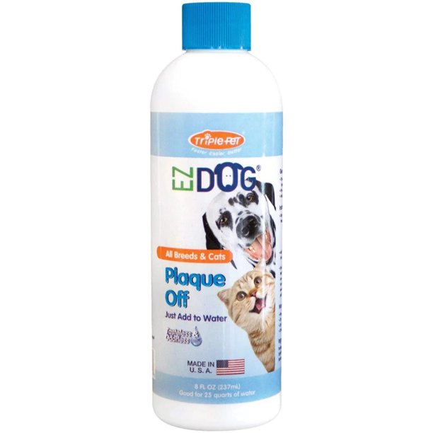 Triple Pet EZ Dog Plaque Off Fresh Breath Drinking Water Additive for