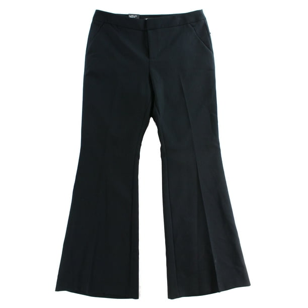 INC - INC NEW Black Womens Size 14 Ponte Flat Front Flare-Leg Dress Pants - Walmart.com