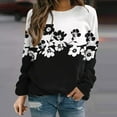 thumbnail image 2 of Chandail Sans Capuchon pour Femmes Femmes Dame Ample à Fermeture Éclair Intégrale Chandail Col Ajusté Chandail à Enfiler Hauts Décontractés Manches Longues Polyester, 2 of 5