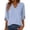 18#Light Blue, variant on 3/4 Length Sleeve Womens Tops V Neck T Shirts Plus Size Loose Fitting Tops Work Blouses Dressy Casual Outfits White M