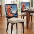 thumbnail image 4 of Western Cowboy Chair Covers Set of 8 Cartoon Cowboy Boots Hats Tropical Cactus Retro Sunset Chair Back Covers Stretch Removable Washable Slipcovers Protector for Dining Room Kitchen Party Decor, 4 of 9