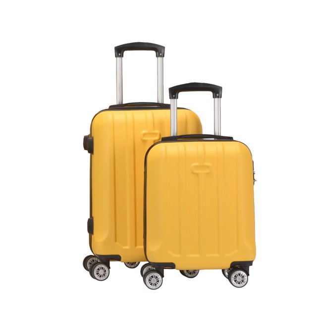 Set de 2 Maletas de Viaje Check In 8 kg y 20 kg Amarillo