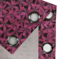 thumbnail image 4 of Ambesonne Abstract Grommet Curtain, Romantic Flowers in Bloom, 50" x 96", Charcoal Grey Hot Pink, 4 of 6