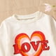 thumbnail image 2 of Gibobby Mameluco para niño de manga larga para el Día de San Valentín de otoño con estampado de corazón de algodón para niñas recién nacidas(A, 18-24 Meses), 2 of 5