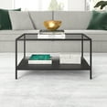thumbnail image 3 of Evelyn&Zoe Sivil Square 32" Wide Coffee Table with Metal Shelf, Blackened Bronze, 3 of 7