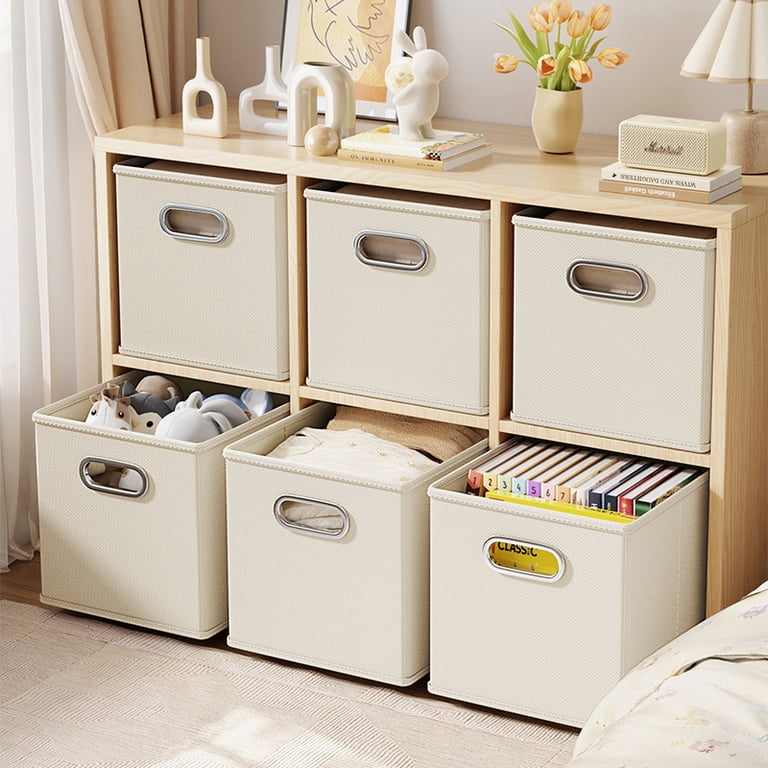 Collapsible Fabric Storage Box, Large Capacity Drawer Organizer, Square ...