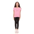 thumbnail image 2 of Pink Angel Girls 2-Pack Ribbed Graphic Tops. Rhinestone Tees, Soft Stretch Everyday Short Sleeve Shirts for Kids Girls, 2 of 10