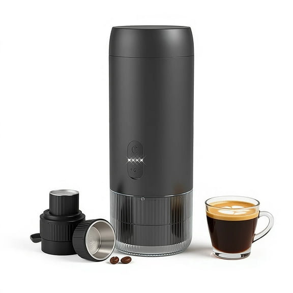 Portable Espresso Machine, LHKLUK 20Bar Mini 2-in-1 Travel Coffee Maker for Capsule & Ground Coffee, USB-C Rechargeable for Car, Camping, Home, Office Use