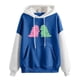thumbnail image 1 of Sudadera de moda Gibobby con estampado de dinosaurio para mujer azul L, 1 of 5