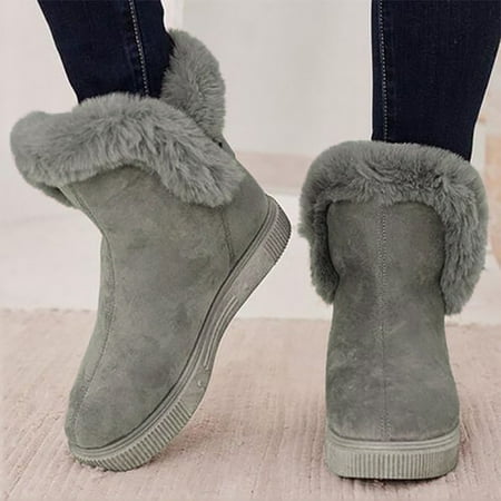 

TALKVE Women s Slipon Boots Fashion Thermal Shoes Wedges Casual Breathable Women s Boots