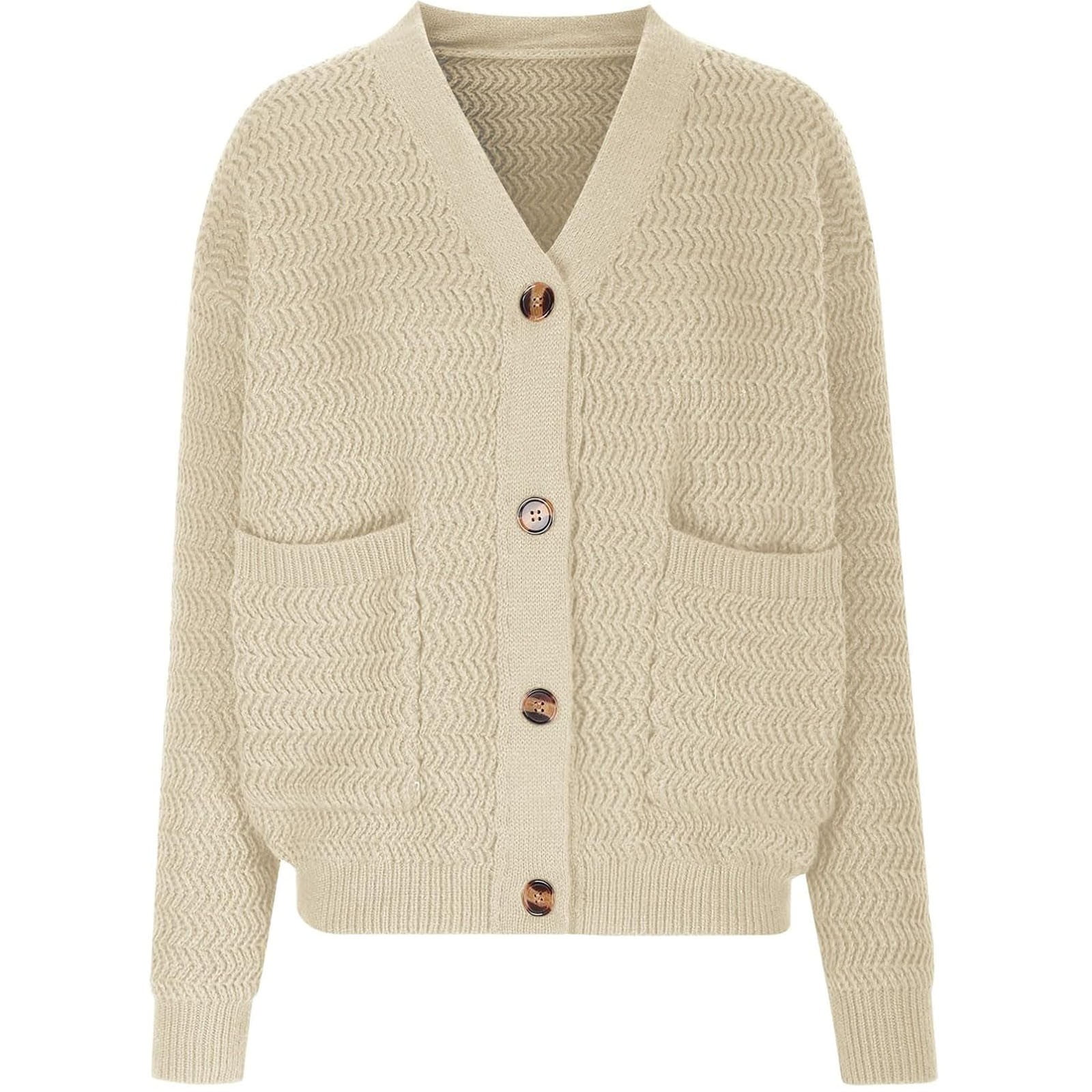 GROWN Knitted Button Up Cardigan