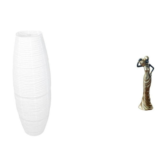 Cubierta de lámpara de pie,Lámpara de pie decorativa con pantalla de papel de arroz,Lámpara de pie clásica con pantalla y accesorios de iluminación,Figura de escritorio,Figuras africanas
