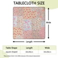 thumbnail image 2 of Pioneer Flower Floral Print Pattern Square Fitted Tablecloth with Elastic Edge,Square Table Cover,Washable Elastic Table Cover for Home Kitchen Party Decor 34"x34", 2 of 6