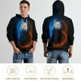thumbnail image 6 of LAOLIUSN Men’s Wolf Pack 3D Graphic Hoodie, All-Over Print Pullover Sweatshirt, Sizes S–4XL, 6 of 7