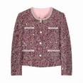 thumbnail image 4 of Fashionable luxurious elegant heavy industry sequin nail bead jacket+half skirt European station coarse woolen two-piece set, 4 of 7