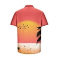 thumbnail image 5 of ALLLIST Big And Tall Men Shirts Hawaiian Collared Short Sleeve Button Down Shirts Casual Orange Men's Clothes, 5 of 5