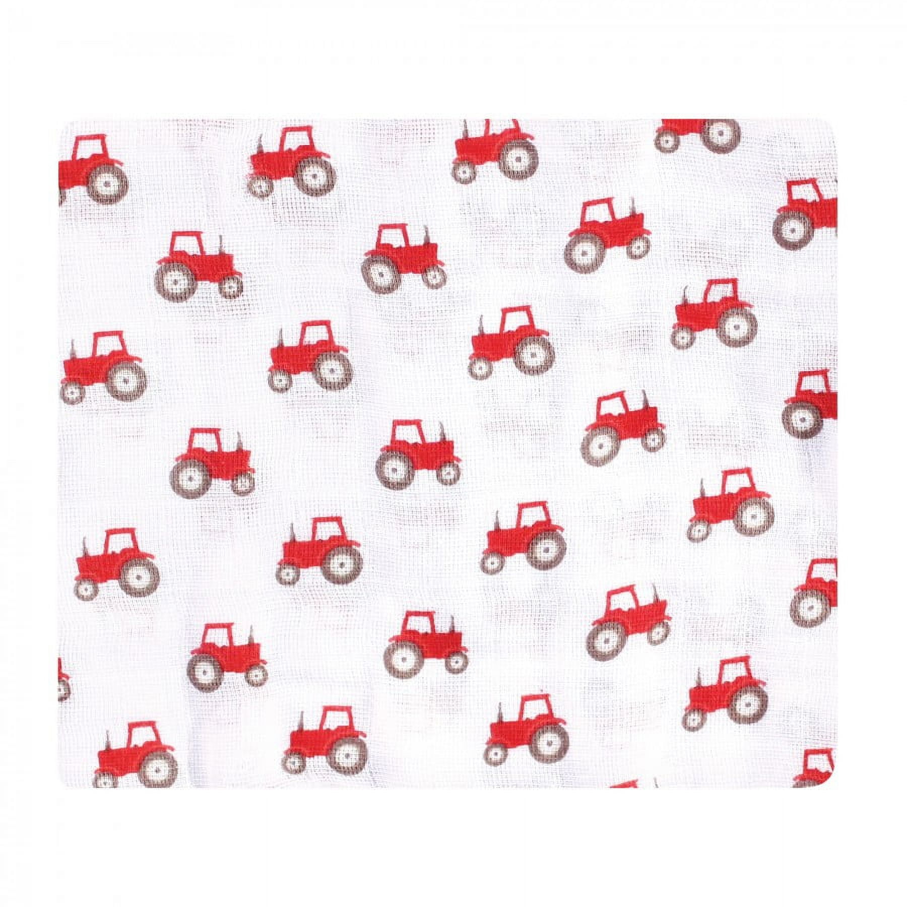 Hudson Baby Infant Boy Cotton Muslin Swaddle Blankets, Boy Farm Animals, One Size