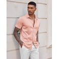 thumbnail image 3 of COOFANDY Men's Short Sleeve Wrinkle Free Dress Shirts Lightweight Stretch Shirts, 3 of 5
