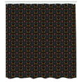 thumbnail image 3 of Colorful Shower Curtain, Traditional Flower Pattern in Vibrant Colors Stars and Dashed Lines Arrangement, Fabric Bathroom Set with Hooks, 69W X 70L Inches, Multicolor, by Ambesonne, 3 of 3