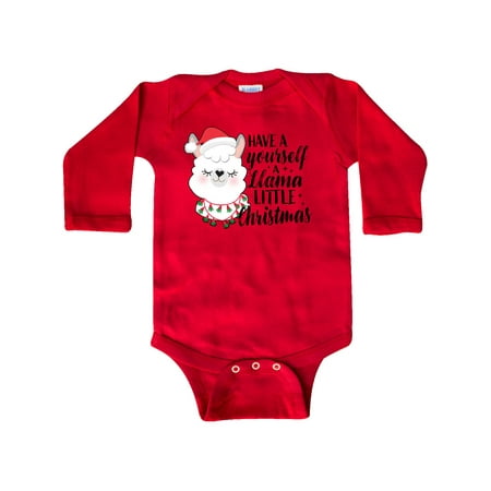

Inktastic Have Yourself a Llama Little Christmas Gift Baby Boy or Baby Girl Long Sleeve Bodysuit