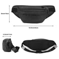 thumbnail image 2 of Men's chest bag Outdoor hiking, running, sports waist bag Multi-functional leisure, splash-proof running bag-black, 2 of 5