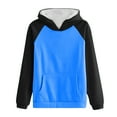thumbnail image 4 of Timegard Sweatshirts for Women Long Sleeve Hoodies Pullover Fall Color Block Loose Tops with Pockets, 4 of 4