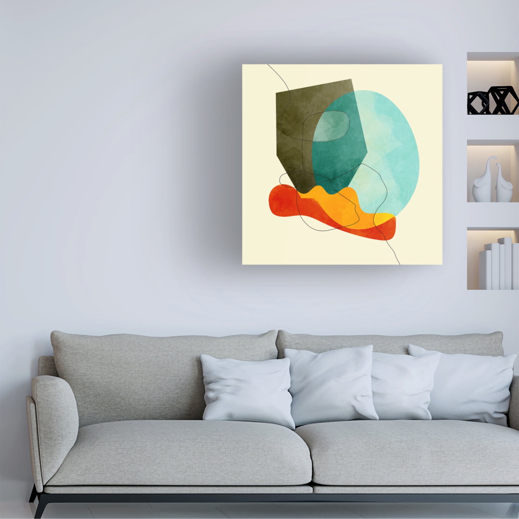 Trademark Fine Art Ana Rut Bre Shapesalines Canvas Wall Art