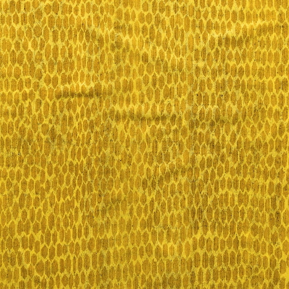 Ahgly Company Indoor Square Abstract Yellow Modern Area Rugs, 8' Square