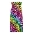 thumbnail image 3 of Colofrul Rainbow Leopard Spring Summer Dresses for Women Fashion T-shirt Dress Casual Sleeveless Loose Sundress with Pockets, 3 of 5