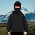 thumbnail image 2 of Coerni Boys Hoodie Pullover Hooded Sweatshirt Solid Color Running Tops Teen Loose Causal Outerwear Balaclava Warm Fashion Sweatshirt, 2 of 8