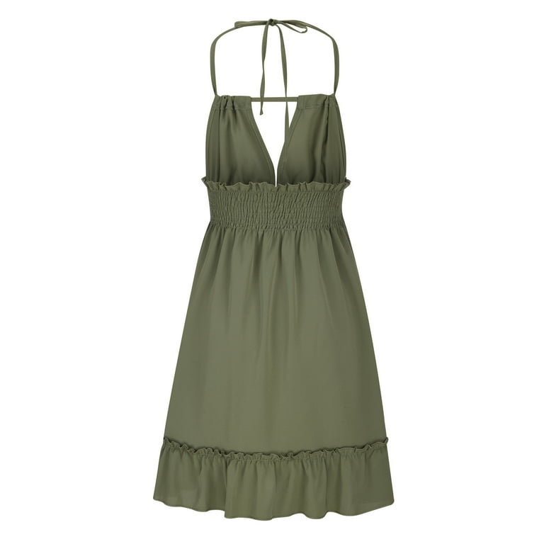 Fashion Street Solid Backless O Neck Princess Dresses Fashion Street Solid Backless O Neck Princess Dresses