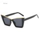 thumbnail image 5 of Gafas de sol de ojo de gato para mujer, lentes de gran tamaño a la moda, Color degradado, diseñador de marca, montura de Cateye semirmetálica, nuevas, 5 of 5