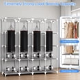 thumbnail image 3 of Catgood 67-Inch Wide Portable Closet Organizers and Storage with 4 Hanging Rods & 8 Shelves, Multi-Functional Wardrobe Clothes Storage for Bedroom, Living Room, Closet, Garage, Dorm, Black, 3 of 13