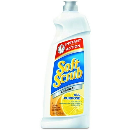 Soft Scrub Total All Purpose Bath & Kitchen Cleanser, Lemon Scent 24 oz (Pack of 2)