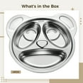 thumbnail image 6 of 4 Pcs Divider Plates, Stainless Steel Panda Plates with Dividers for Picky Eaters, Lunch, Camping, Dishwasher Safe, 6 of 6